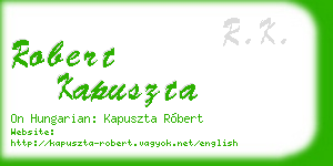 robert kapuszta business card